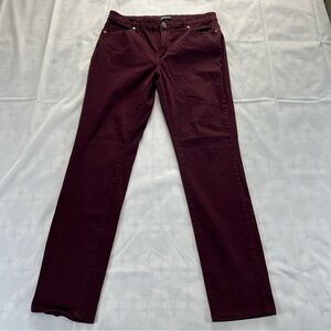 Buffalo David Bitton - Hope Burgundy Mid-Rise Stretch Pants - sz 12/32